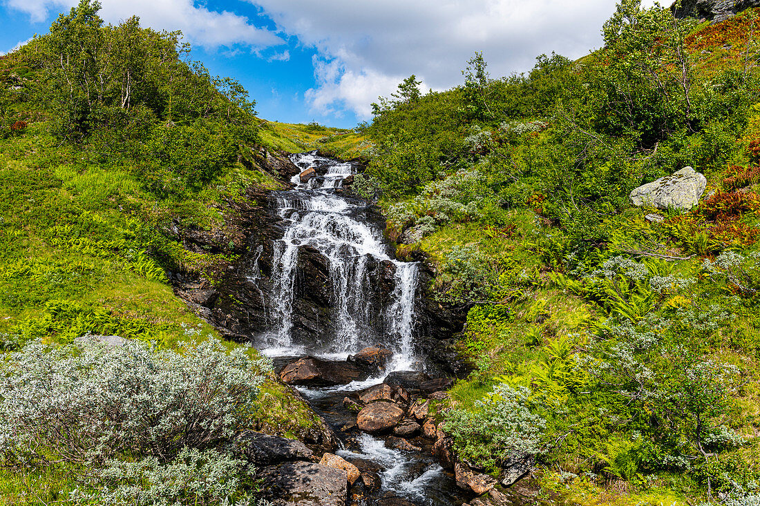 Waterfall near Svidalen, Vestland, Norway, Scandinavia, Europe