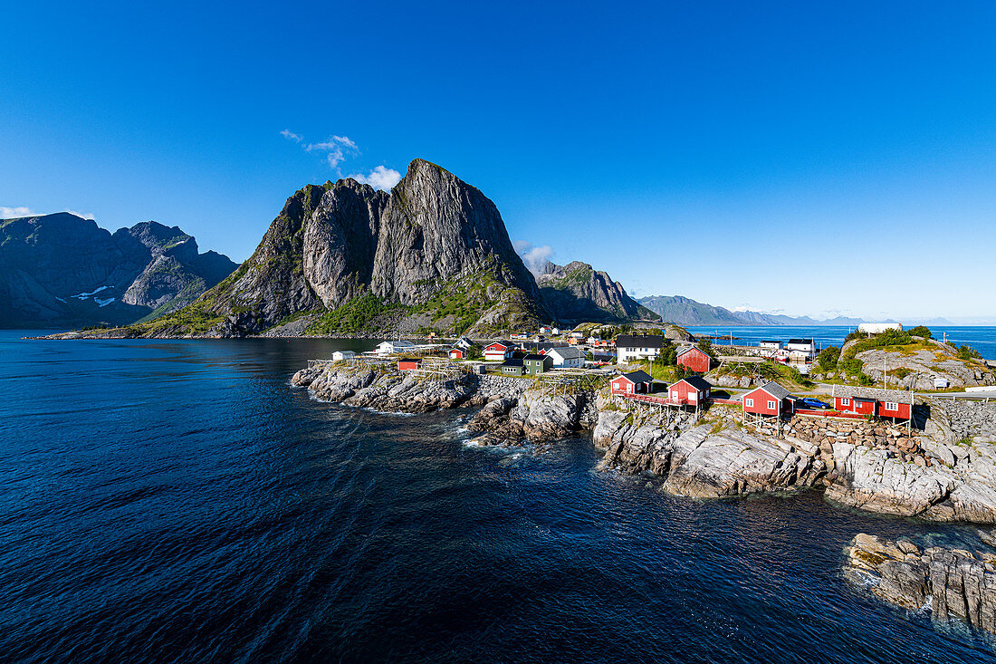The harbour of Reine, Lofoten, Nordland, Norway, Scandinavia, Europe
