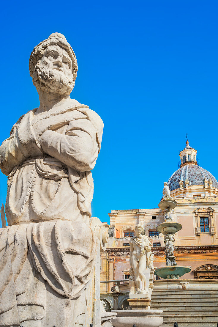 Piazza Pretoria, Palermo, Sicily, Italy, Europe,