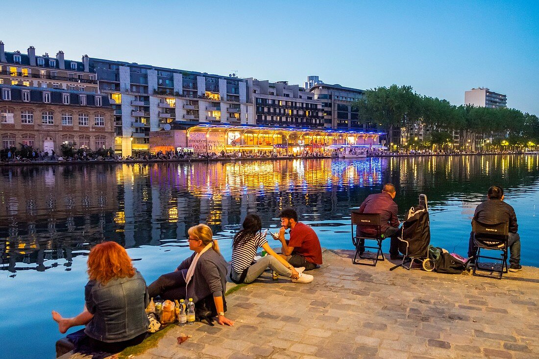 France, Paris, Stalingrad, the Bassin de la Villette, beginning of the Ourcq Canal