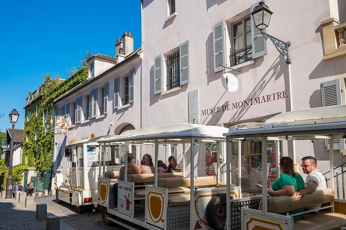 France, Paris, the Montmartre museum in the buildings of the hotel Demarne and the house of Bel Air