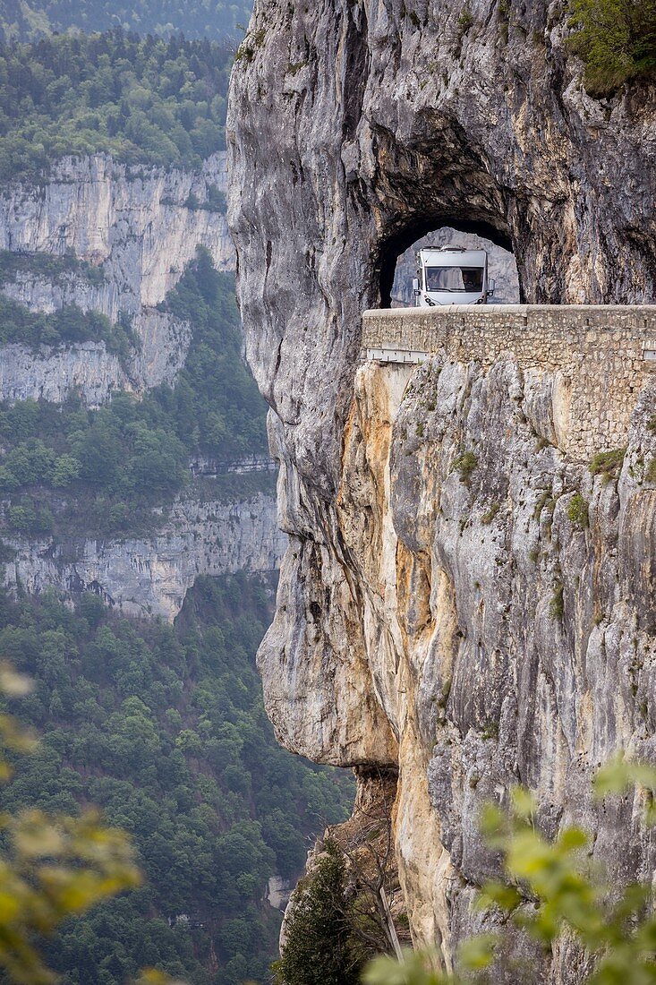 Frankreich, Drome, Vercors Regionaler Naturpark, Touristenroute D76 des Combe Laval Circus