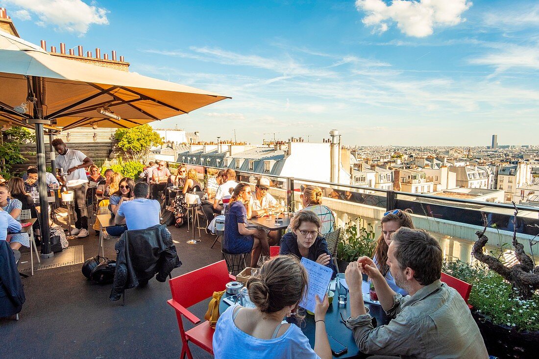 France, Paris, the Terrass Hotel, the panoramic terrace on the top floor