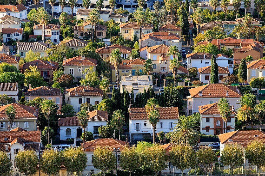 France, Var, Hyeres, David Beauregard Avenue Andree in the foreground