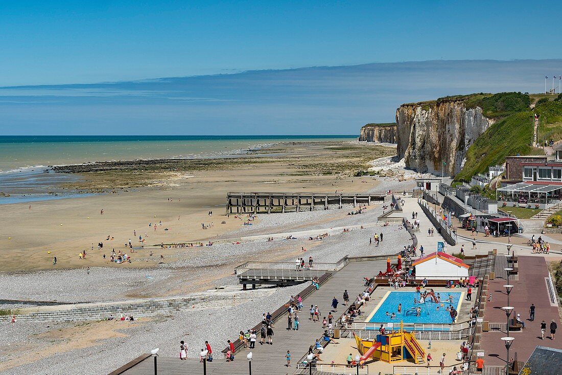 France, Normandy, Seine Maritime, Veules les Roses, The Most Beaul Villages of France, the beach