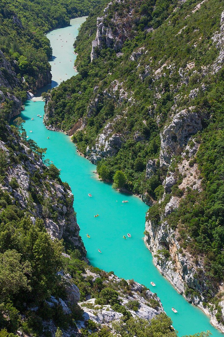 Frankreich, Alpes-de-Haute-Provence, Var, Regionaler Naturpark Verdon, La Palud-sur-Verdon, Aiguines, Einlass Gorges du Verdon