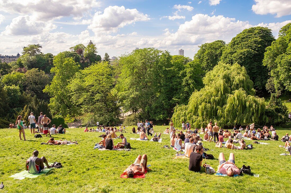 France, Paris, the park of Buttes de Chaumont