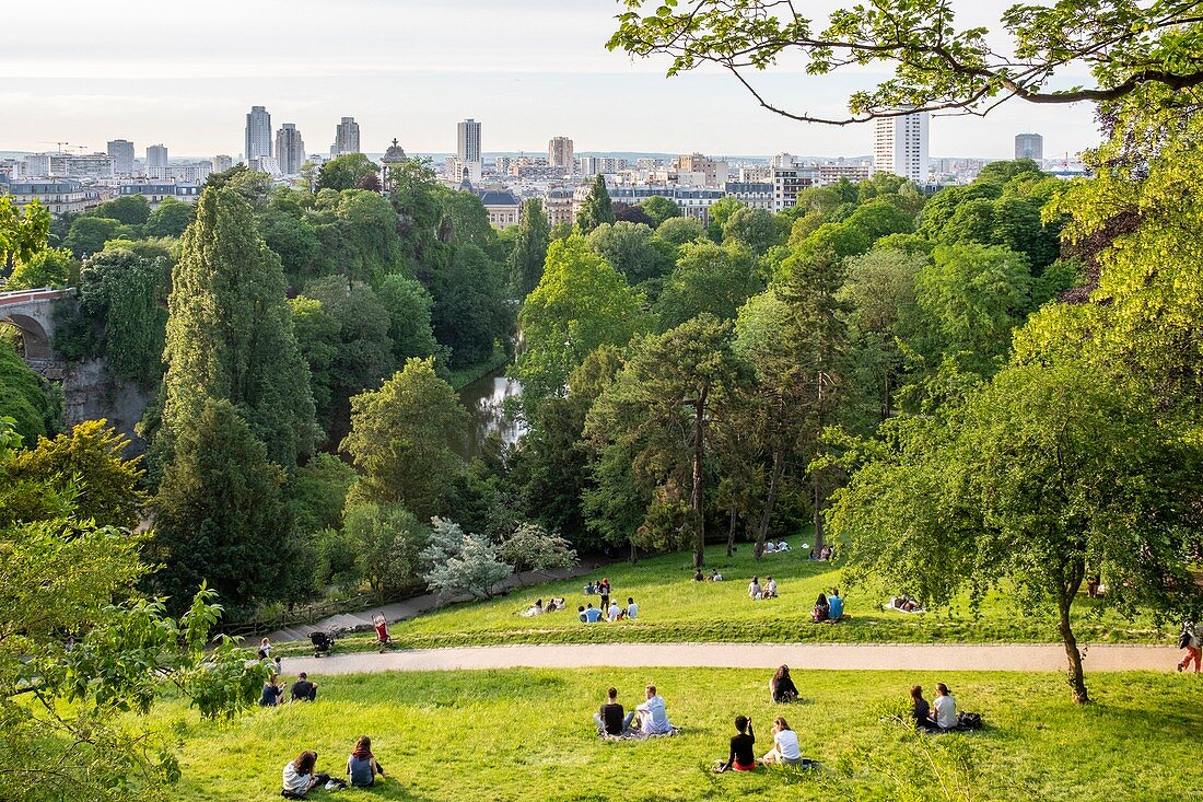 France, Paris, the park of Buttes de Chaumont