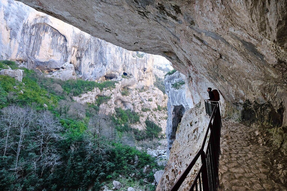 France, Alpes de Haute-Provence, Rougon, baume aux pigeons cave