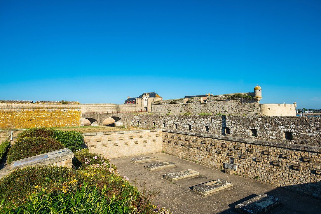 France, Morbihan, Port-Louis, the citadel built in the 16th century by the Spaniards, Memorial of the Resistance shots