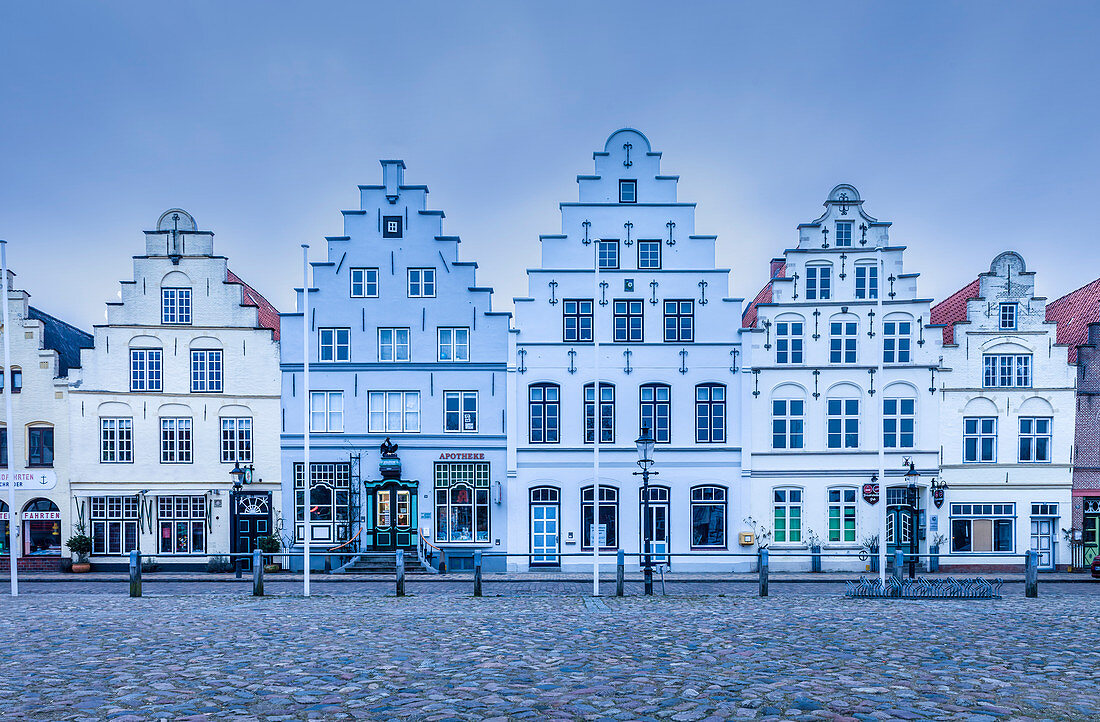 Historische Häuser in Friedrichstadt, Nord-Friesland, Schleswig-Holstein