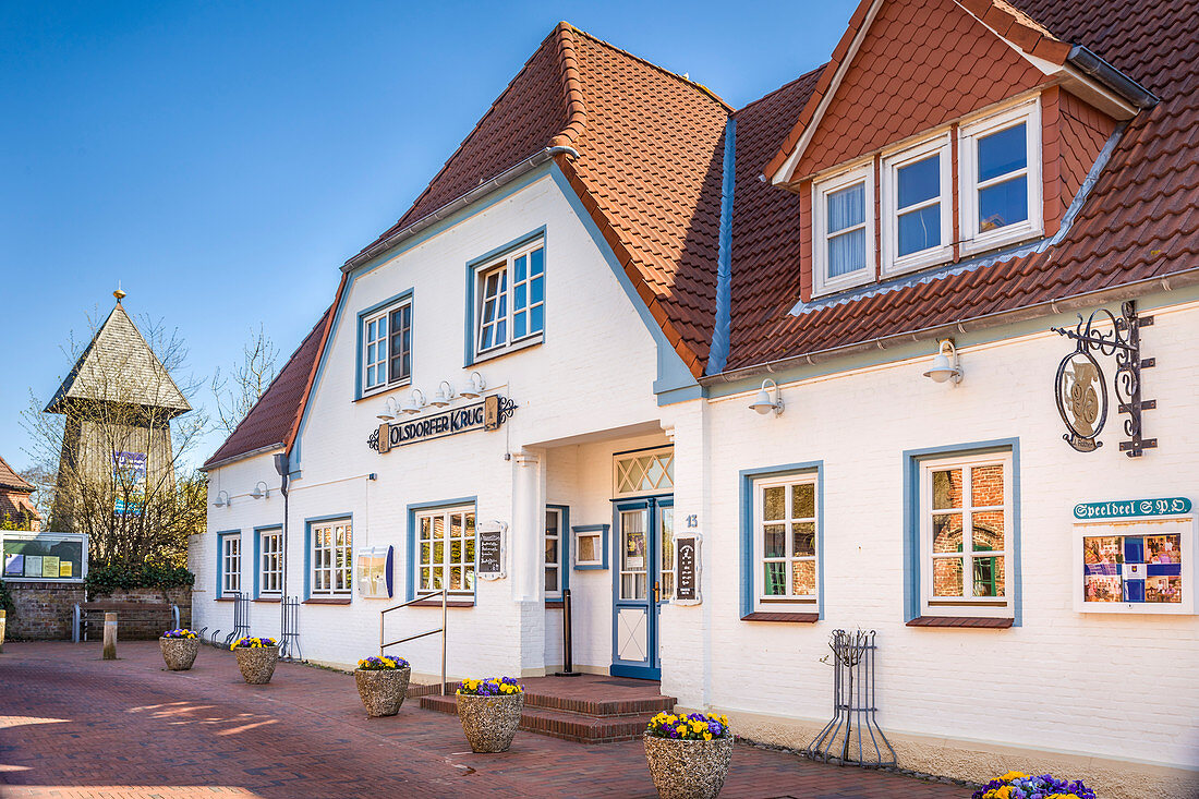 Alte Dorfschenke in St. Peter-Dorf, Nord-Friesland, Schleswig-Holstein
