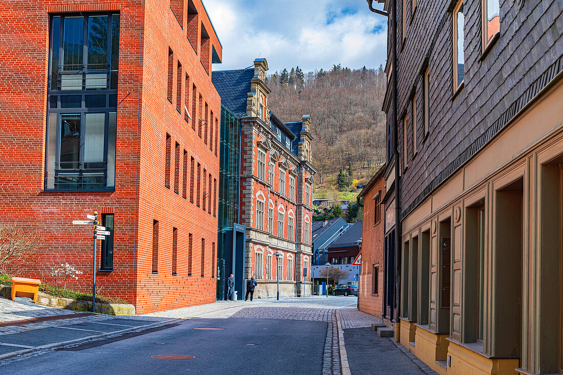 Untere Marktstrasse and District Court of Sonneberg, Thuringia, Germany