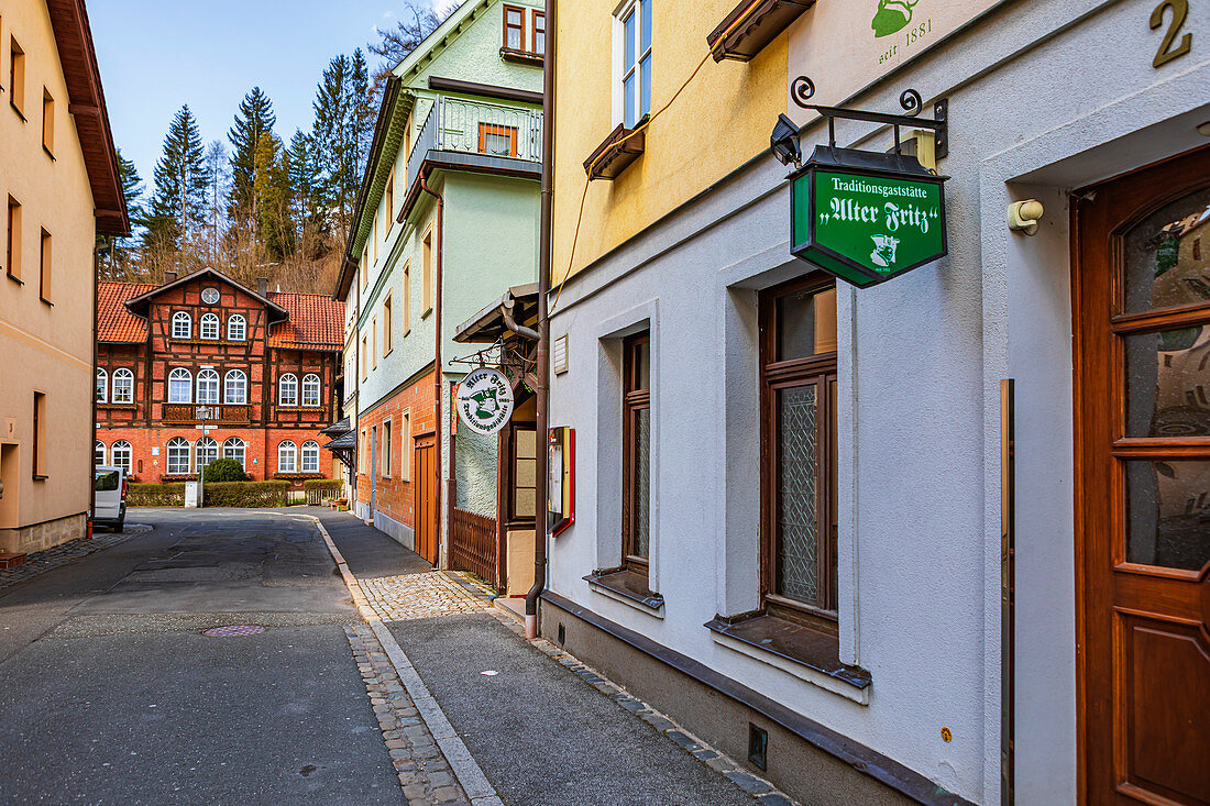 Erholungsstraße in Sonneberg, Thüringen, Deutschland