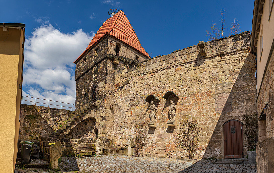 Stadtmauer in Kronach, Bayern, Deutschland