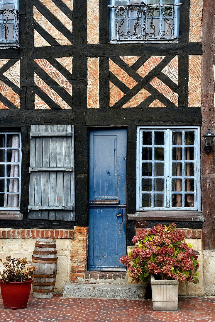 Frankreich, Calvados, Pays d'Auge, Beuvron en Auge, bezeichnet als Les Plus Beaux Villages de France (Die schönsten Dörfer Frankreichs),