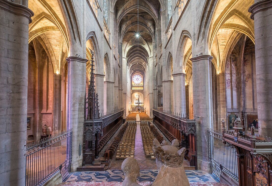 Frankreich, Aveyron, Rodez, die Chorstände, Kathedrale Notre Dame, XII. Bis XVI. Jahrhundert