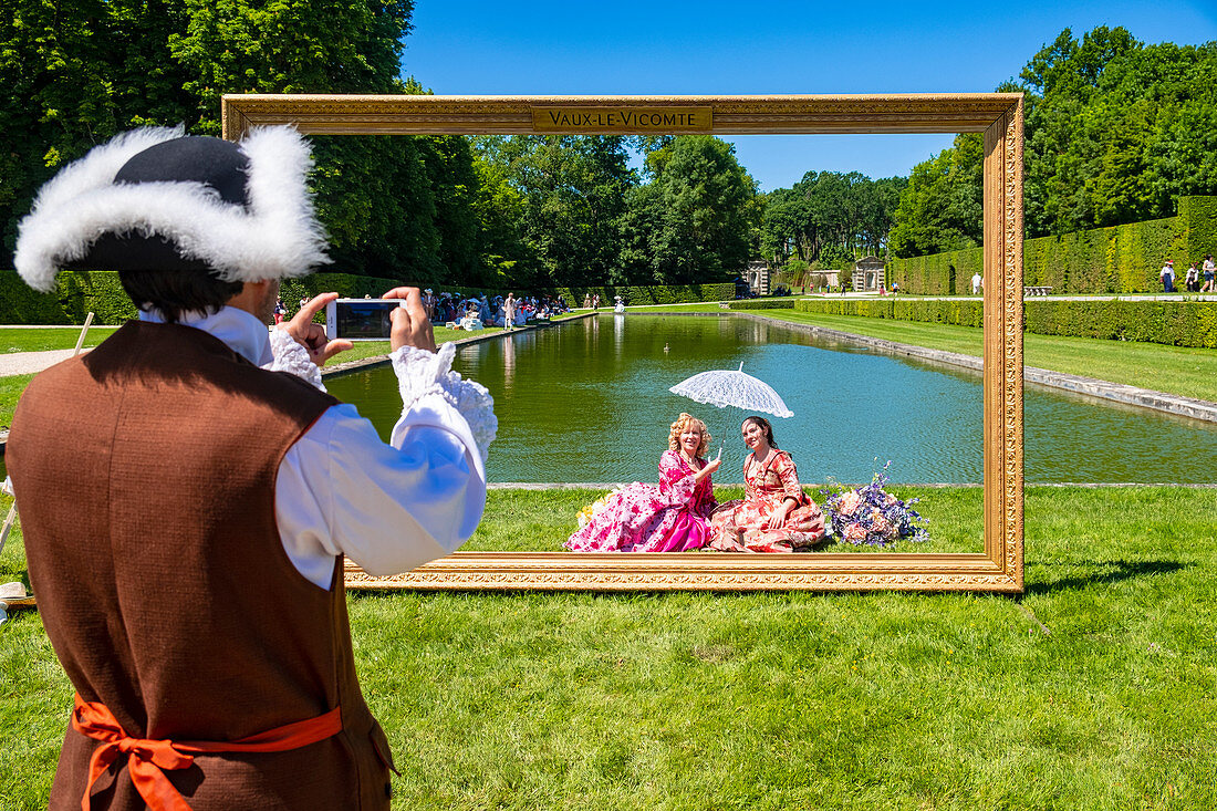 France, Seine et Marne, Maincy, the castle of Vaux-le-Vicomte, 15th Grand Siecle Day : costume day of the 17th century