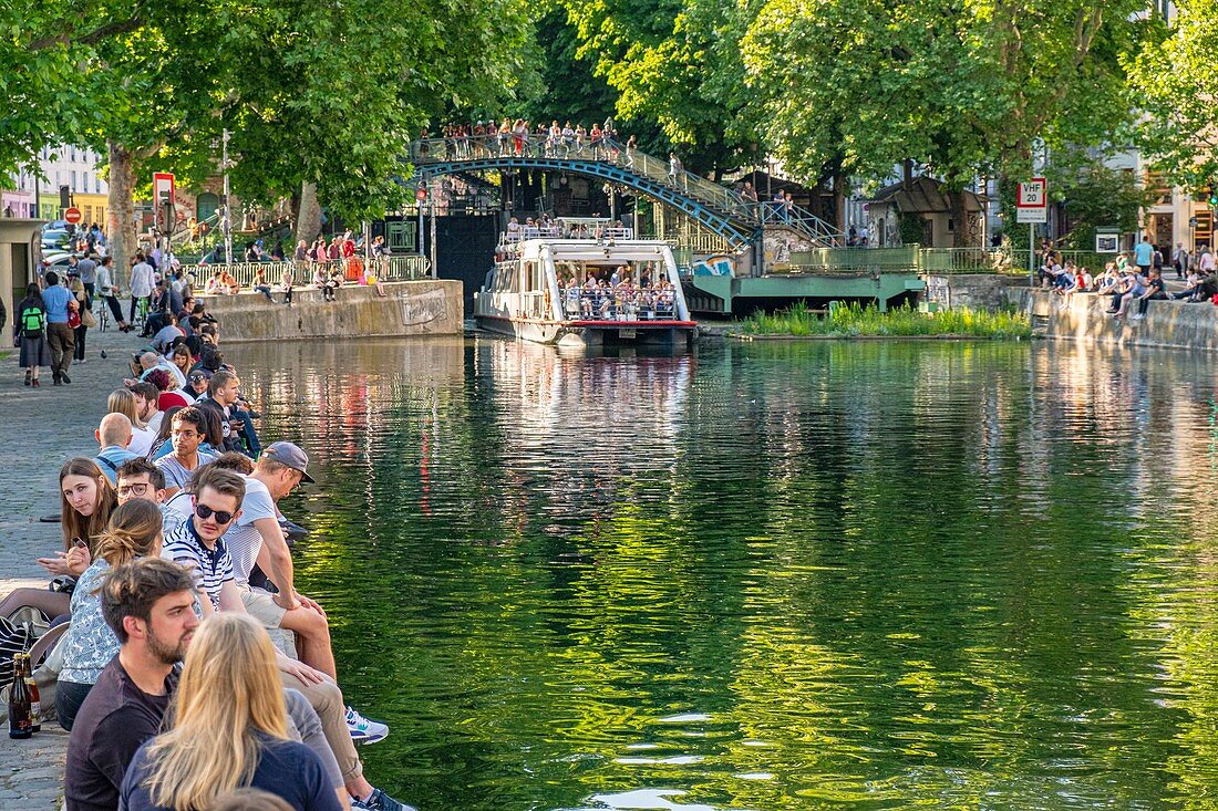 Frankreich, Paris, der Canal Saint Martin