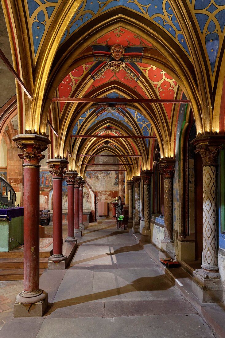 Frankreich, Bas Rhin, Straßburg, Altstadt Weltkulturerbe der UNESCO, evangelische Kirche Saint Pierre le Jeune, Jube des 14. Jahrhunderts