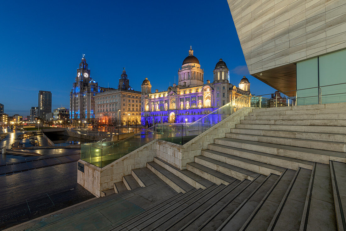 Die Liverpool Waterfront, UNESCO-Weltkulturerbe, Liverpool, Merseyside, England, Vereinigtes Königreich, Europa