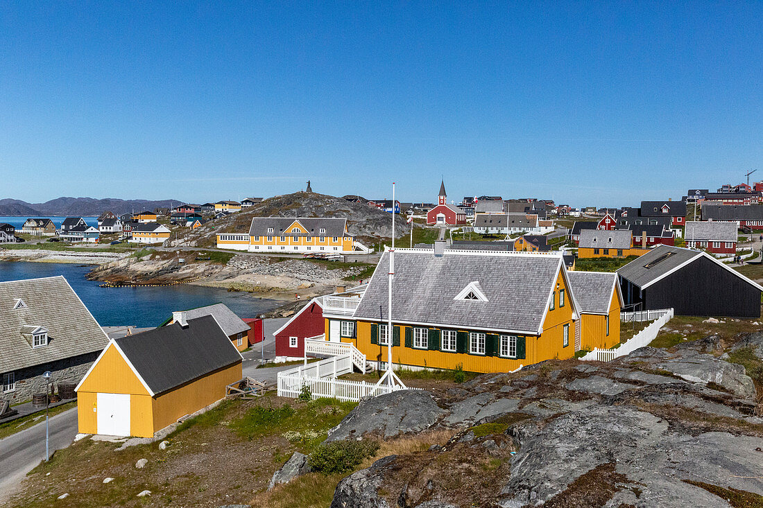 Nuuk (Godthab), the Capital and the largest city in Greenland, on the southwestern coast, Greenland, Polar Regions