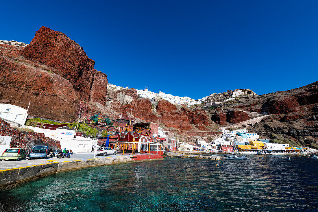 Ammoudi Bay, Oia, Santorini, Cyclades, Greek Islands, Greece, Europe