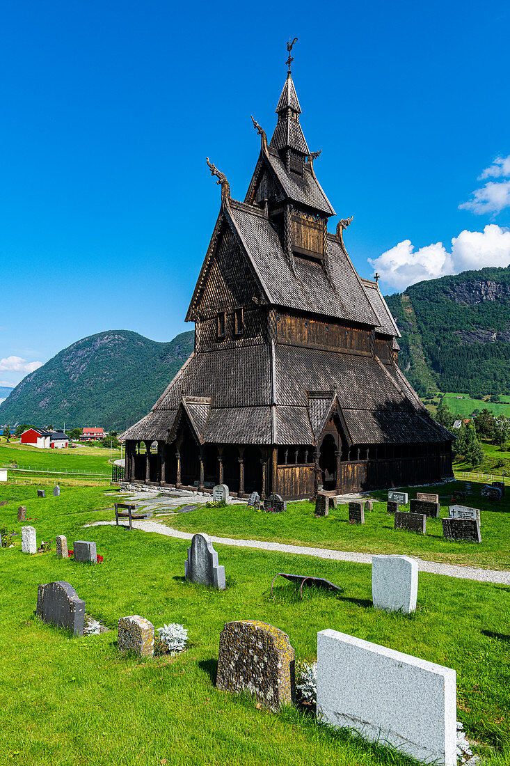 Hopperstad Stabkirche, Vikoyri, Norwegen, Skandinavien, Europa