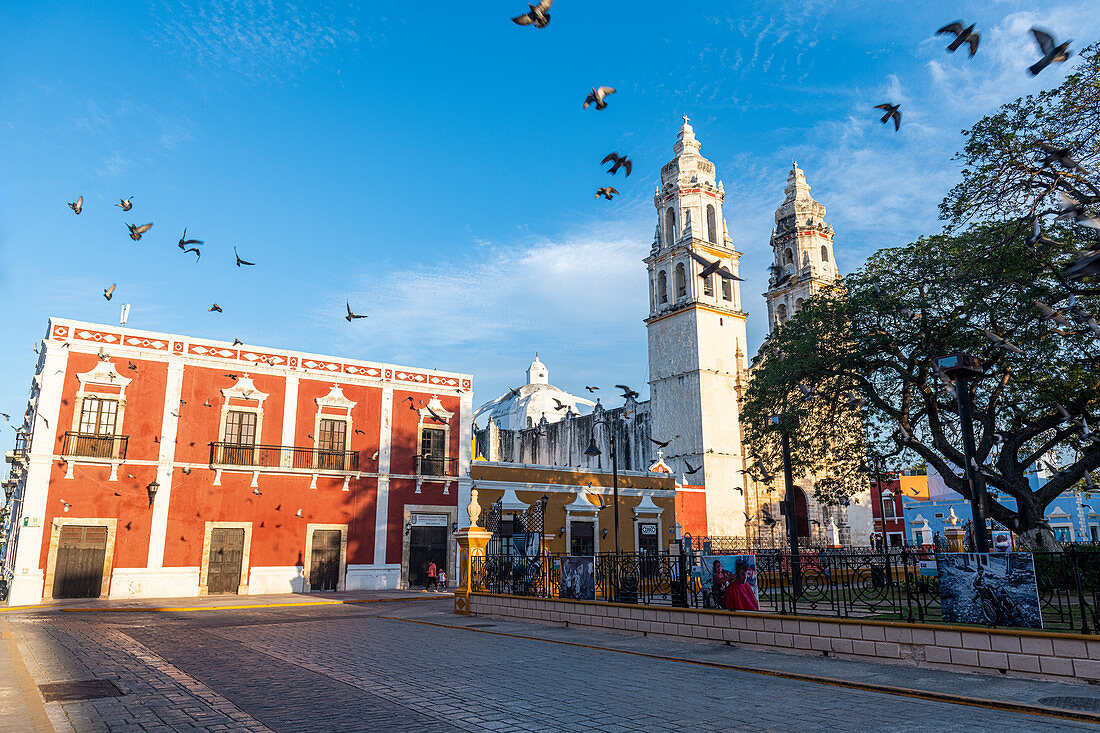 Our Lady of the Immaculate Conception Cathedral, the historic fortified town of Campeche, UNESCO World Heritage Site, Campeche, Mexico, North America