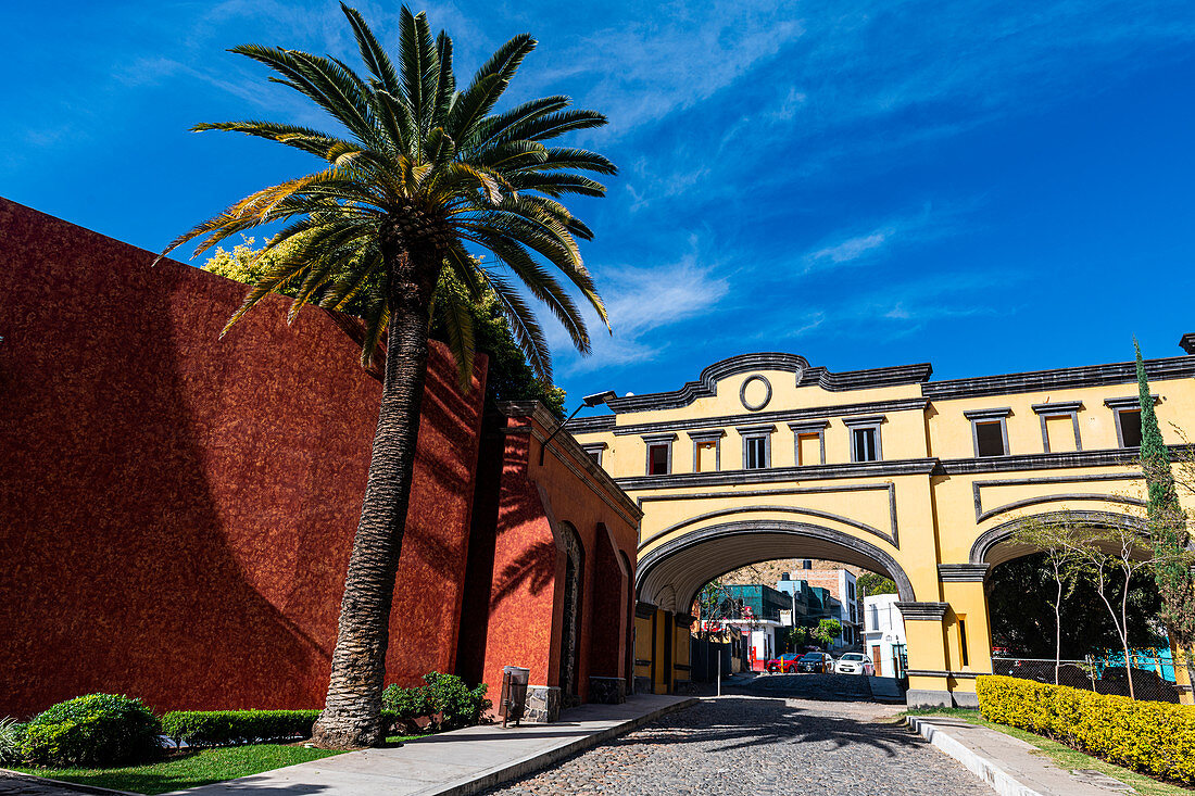 Plaza on January 24, UNESCO World Heritage Site, Tequila, Jalisco, Mexico, North America