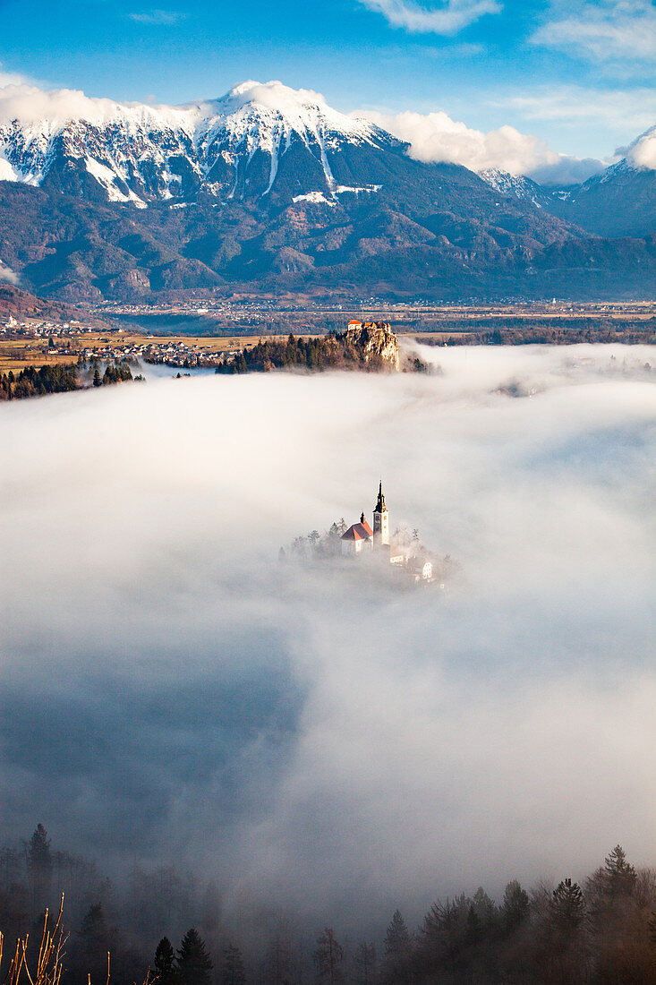 Lake Bled in the Julian Alps of the Upper Carniolan region, northwestern Slovenia, Europe