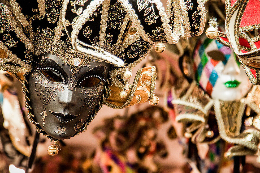 Karnevalsmasken in Venedig, Venetien, Italien, Europa