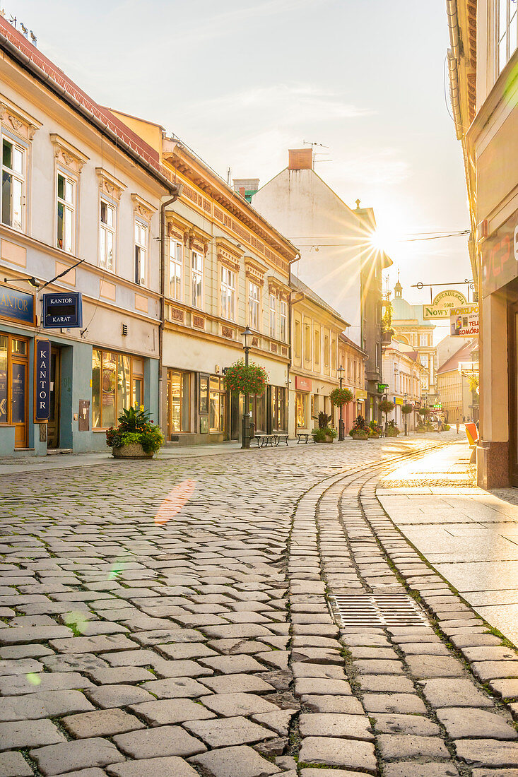 Street scene in Bielsko Biala, Silesia, Poland, Europe