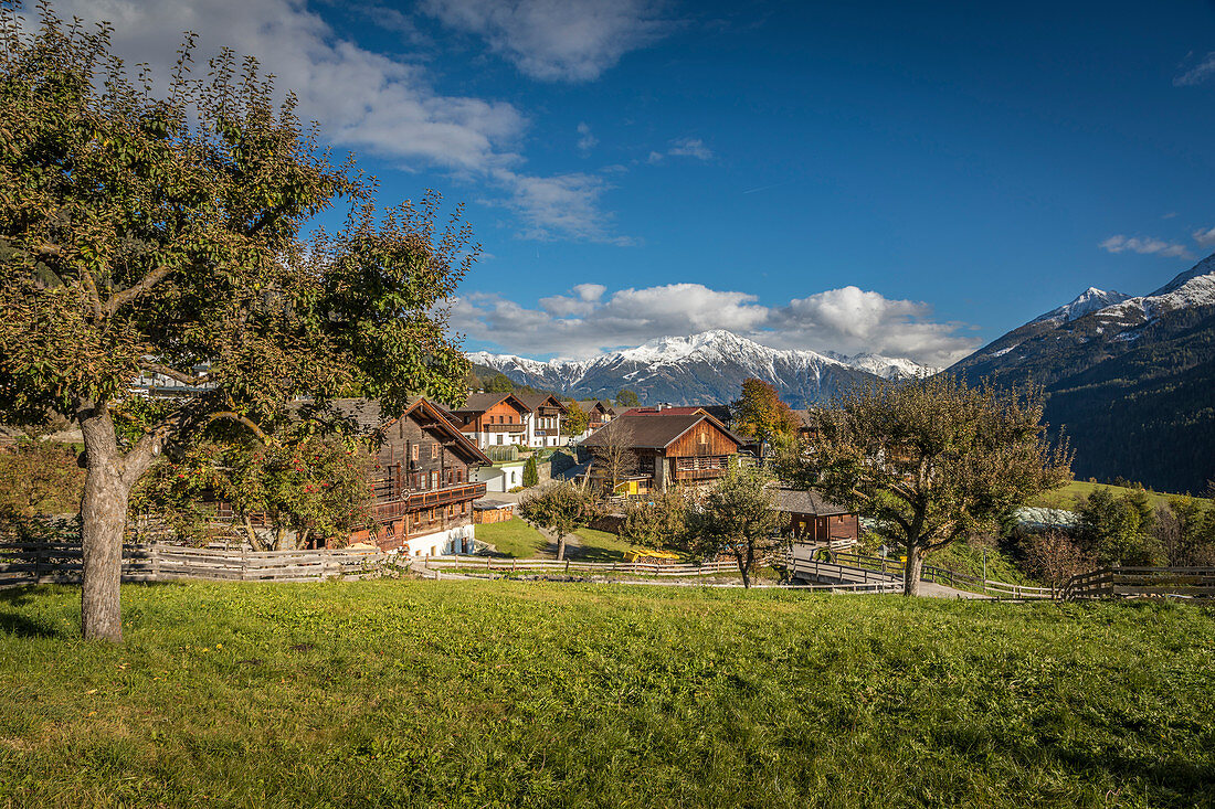 Village center of Obermauern, Virgental, East Tyrol, Tyrol, Austria