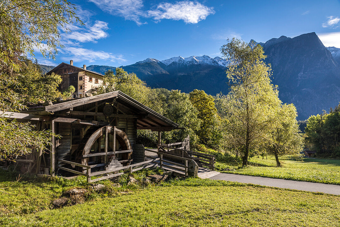 Historic mill near Piburg in the Ötztal, Tyrol, Austria