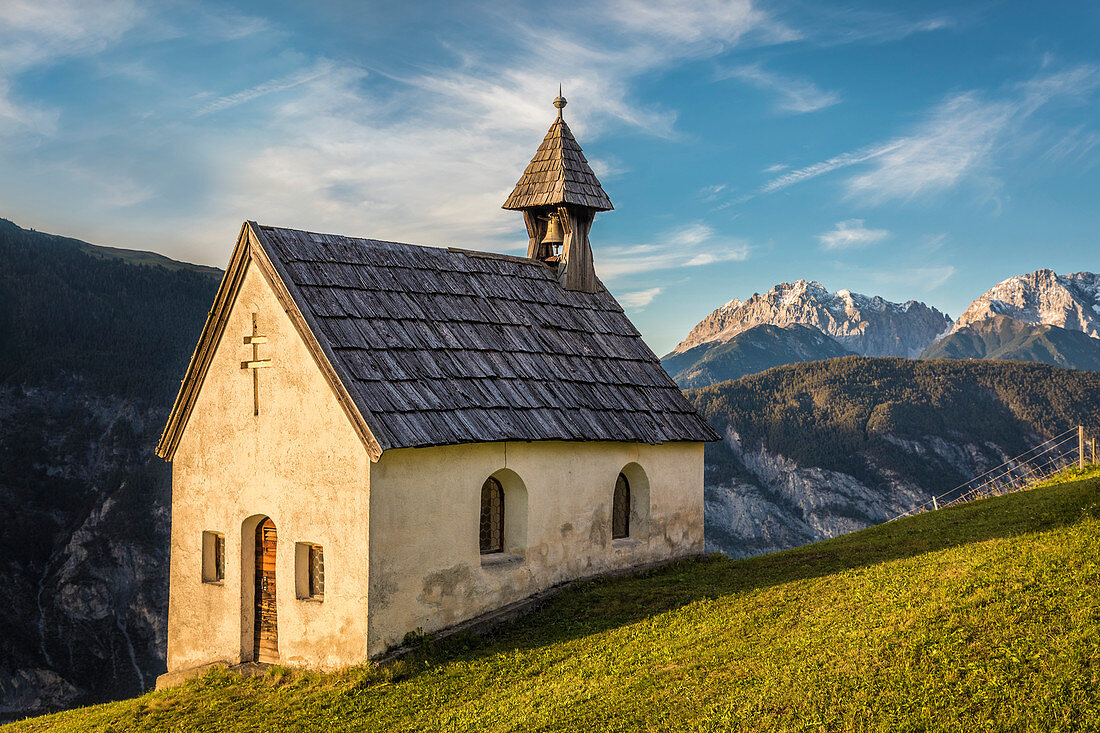 House chapel in Haimingerberg above the Inn Valley, Tyrol, Austria
