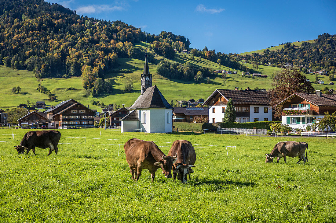 Kapelle Heiliger Martin und Wendelin in Bersbuch, Bregenzerwald, Vorarlberg, Österreich