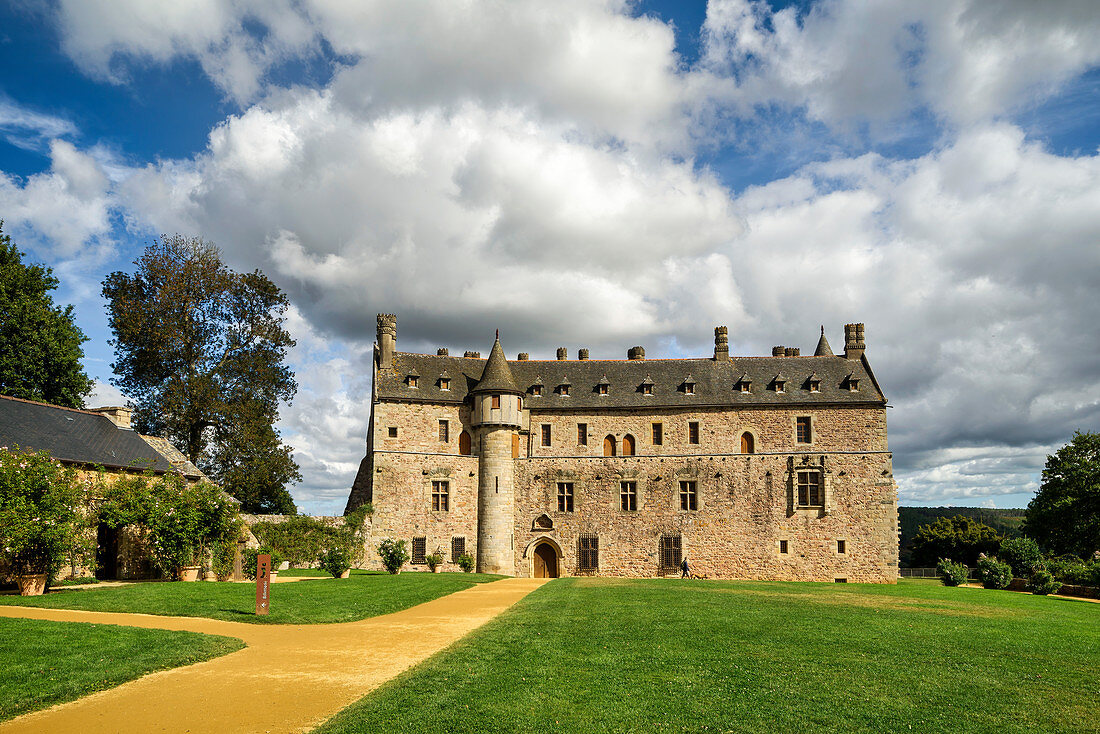 Das Schloss Château de la Roche Jagu, Bretagne, Frankreich, Europa