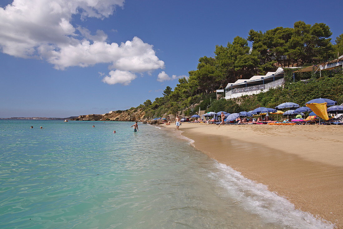 Makris Gialos Beach in Lassi, Kefalonia Island, Ionian Islands, Greece
