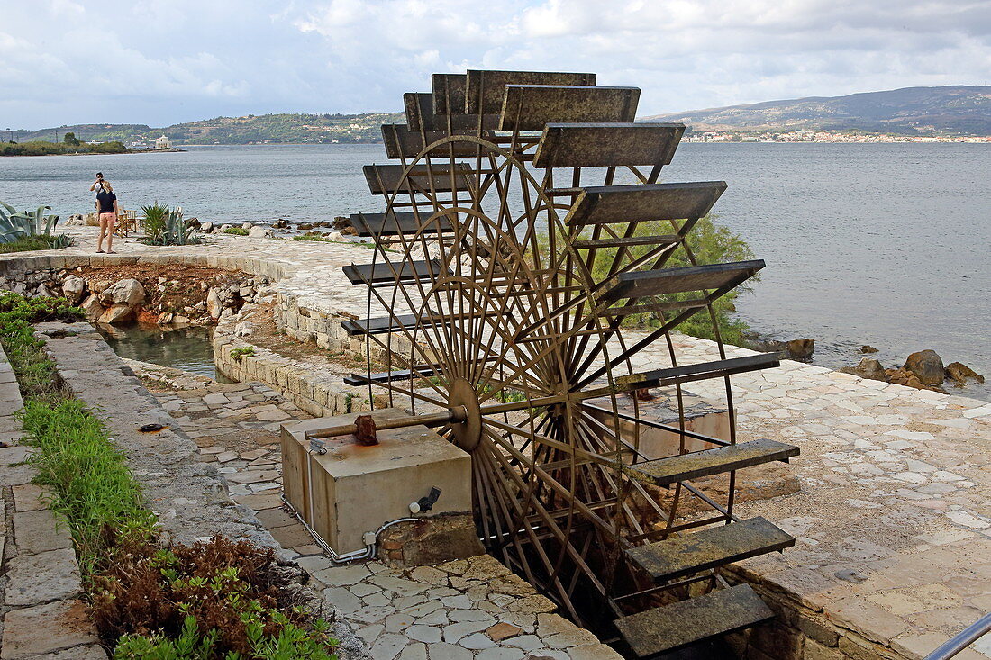 Katavothres waterwheel, Lassi, Kefalonia Island, Ionian Islands, Greece