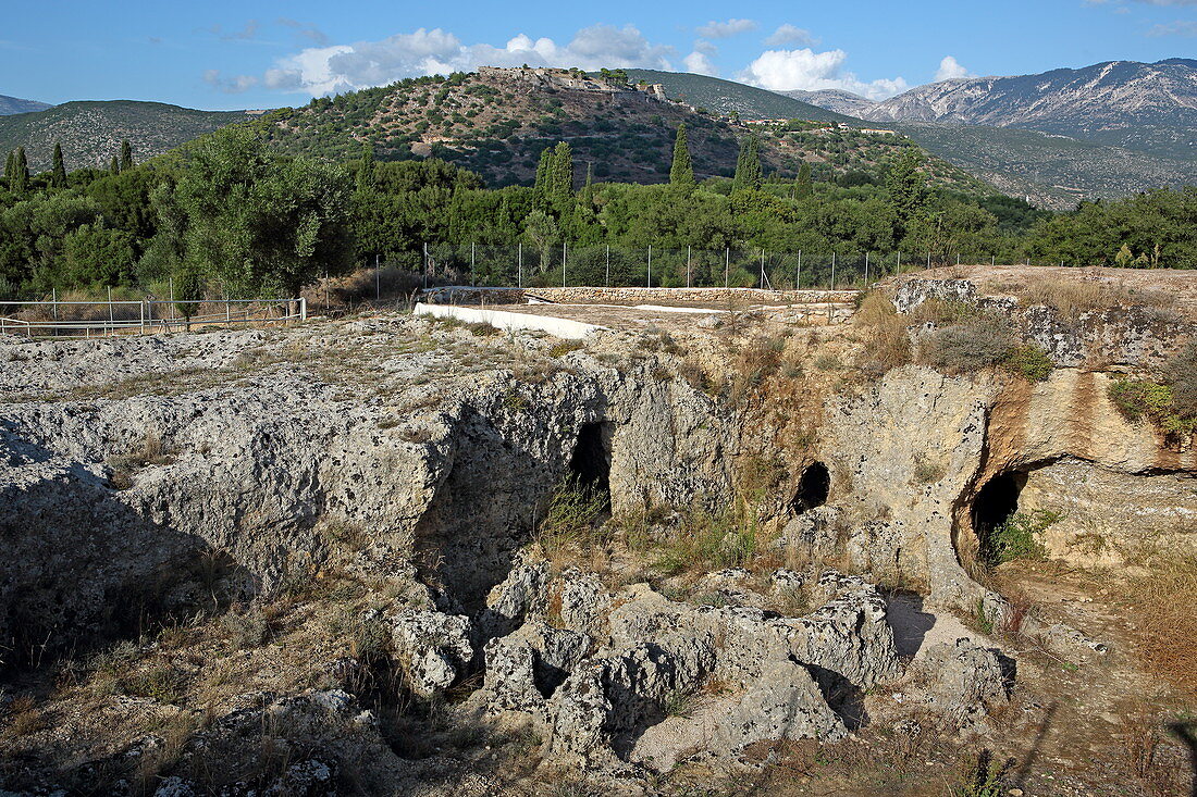 Mycenaean tombs in Mazarakata, Kefalonia Island, Ionian Islands, Greece