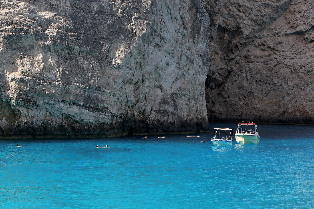 Shipwreck Beach on the west coast is a tourist magnet. It can only be reached by boat, Zakynthos Island, Ionian Islands, Greece