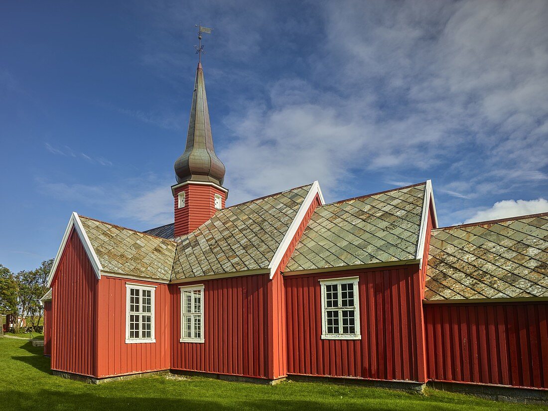 Flakstad Church, Flakstadoye, Lofoten, Nordland, Norway