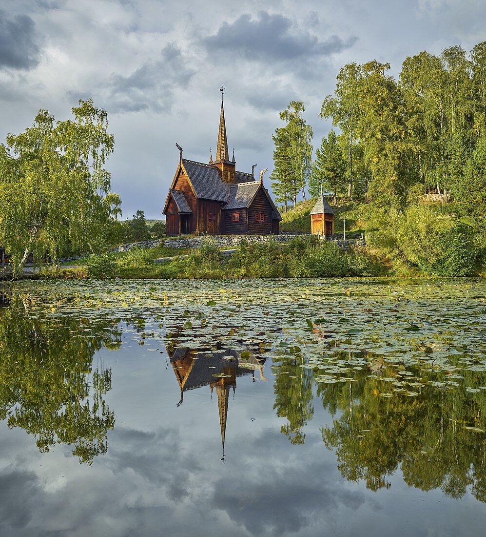 Garmo Stave Church, Maihaugen Open Air Museum, Lillehammer, Innlandet, Norway