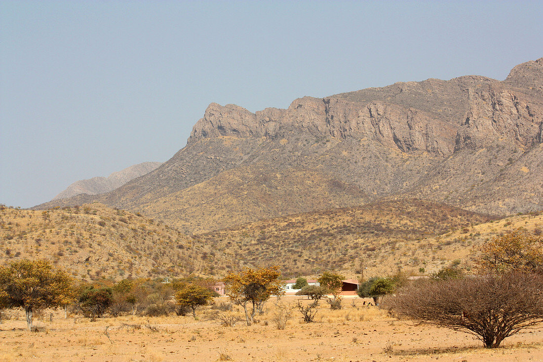 Angola; southern part of Namibe Province; Iona; a small village with a police station and shop