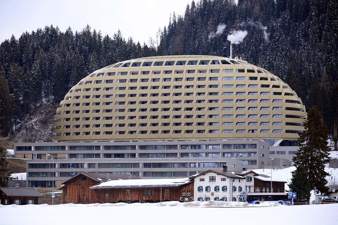 Interconti-Hotel, Winter in Davos, Graubünden, Schweiz