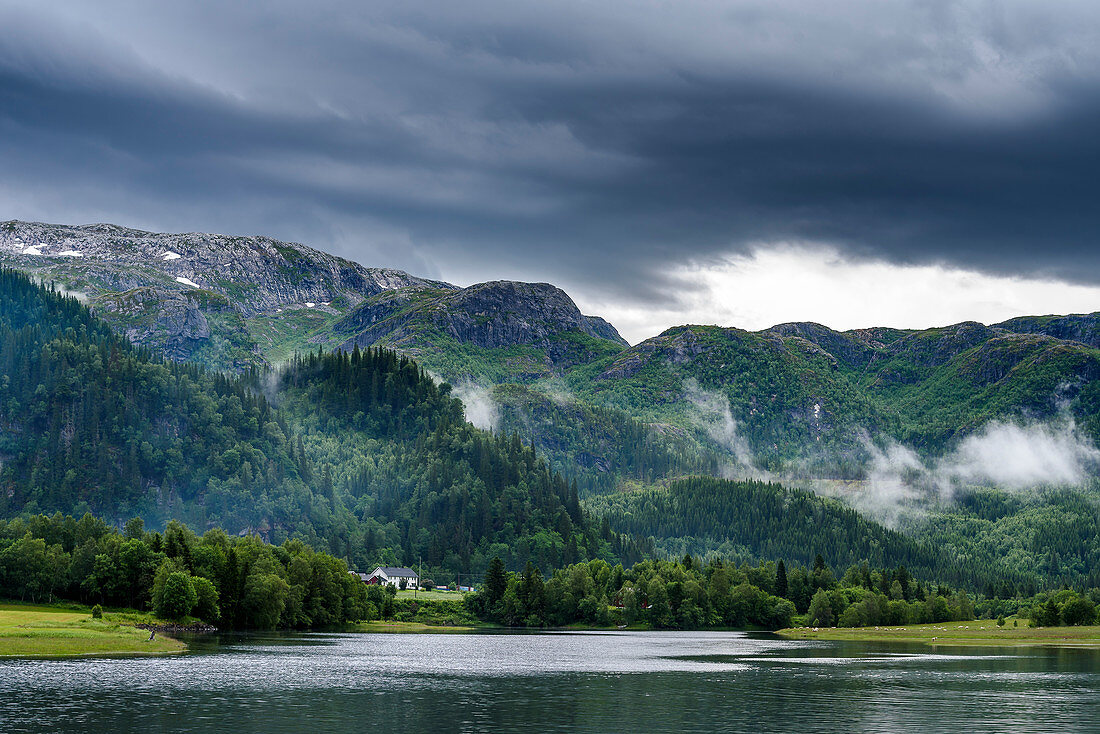 Landscape between Grong and the island of Leka, Norway