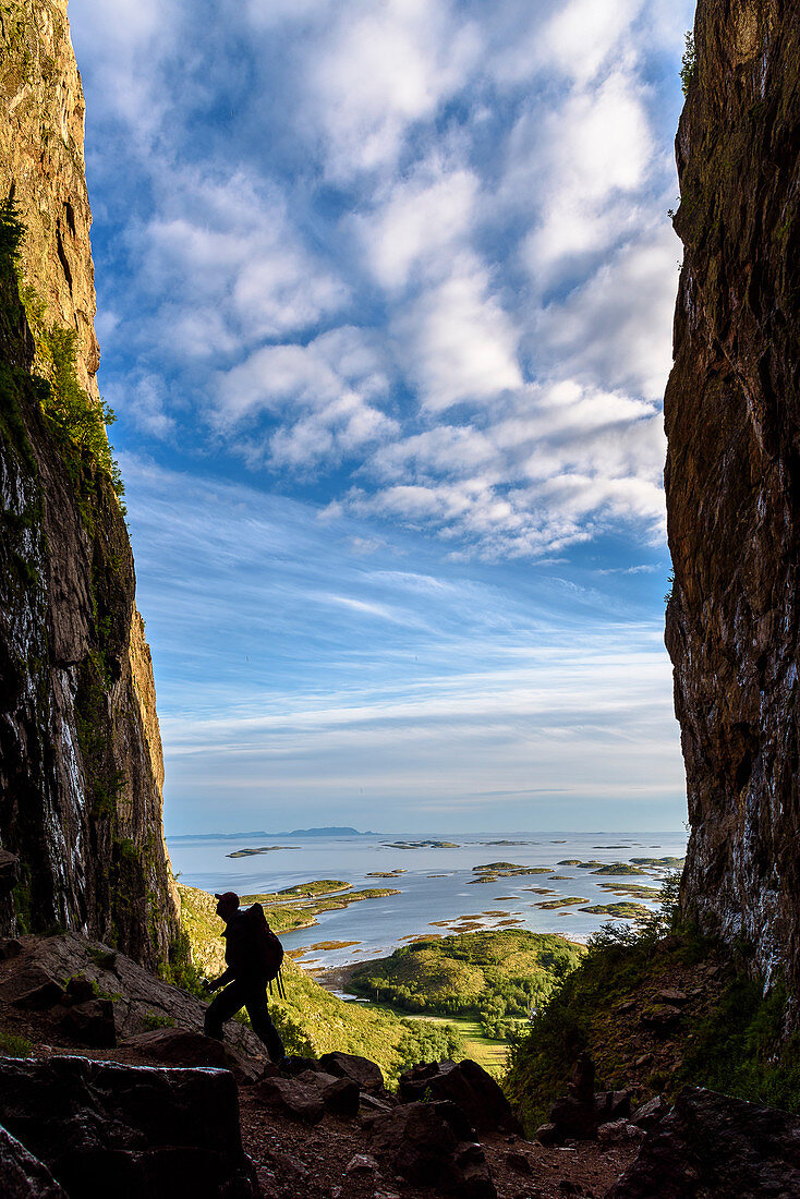 View through the Loch des Torghattan, Bronnoysund, Norway