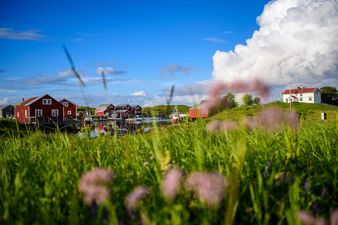 Holzhausdorf Nes auf der Insel Vega, Norwegen