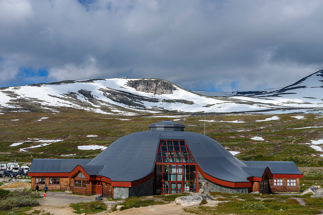 Saltfjell with the center of the Arctic Circle on the E6 road, Norway